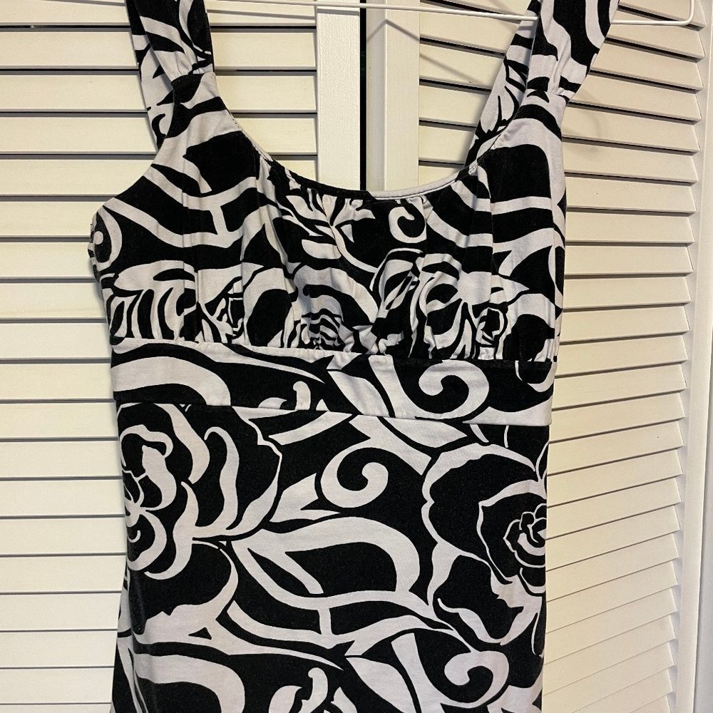 Ann Taylor - Tank - Black and White - Medium